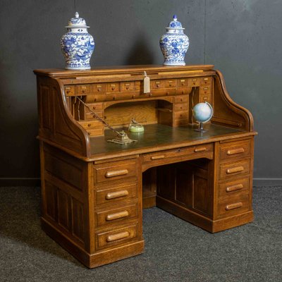 Wooden roll top desk deals
