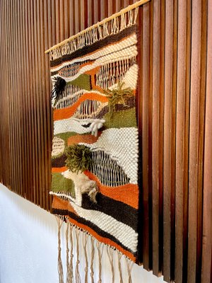 Spanish Hand Woven Macrame Wall Tapestry 1960s for sale at Pamono