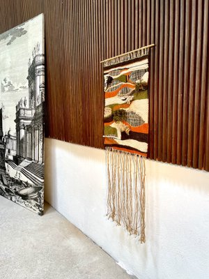 ZNKZJ Macrame Arazzo da Parete Grande Bohémien,arazzi in Corda di Cotone Fatti a Mano Boho, arazzi con Ciondolo a Nappa con Bordo Elegante, Decorazioni per la casa,Beige-130x130cm