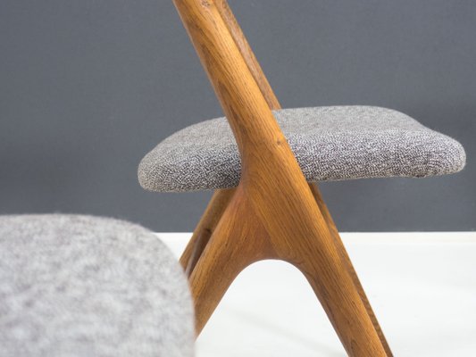 Model No. 9 Teak & Oak Dining Chairs by Helge Sibast for Sibast