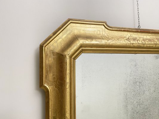 Specchio dorato antico in vendita su Pamono