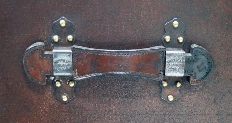 Malle à Chapeaux Ancienne Moynat - Art Nouveau - Bois Et Métal - Fabriquée En France