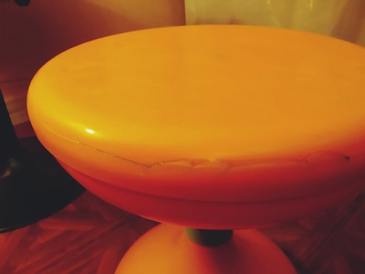 Space Age Orange Plastic Stool Italy 1970s for sale at Pamono