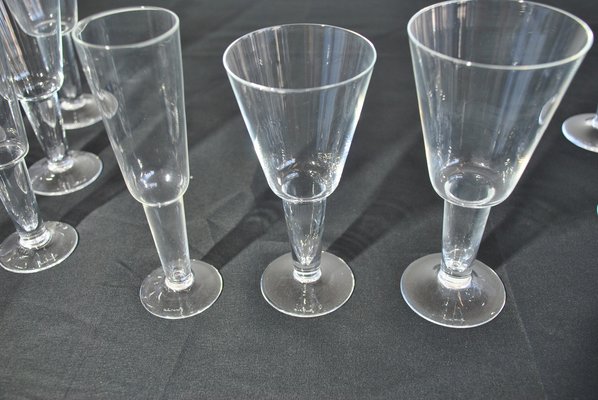 Murano Glasses by Carlo Moretti, Italy, 1990s, Set of 38 for Murano Glasses by Carlo Moretti, Italy, 1990s, Set of 38 for