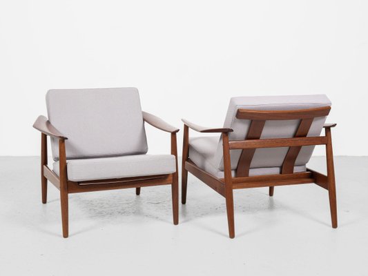 Mid Century Danish Armchairs in Teak attributed to Arne Vodder for