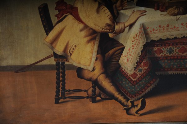 Chess Game, 1890, Oil Painting, Framed for sale at Pamono