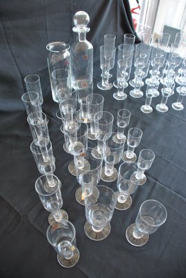 保管品　レトロ　carlo moretti　ブルーガラス　工芸品　高さ約25㎝ Carlo Moretti – Glass Ripples