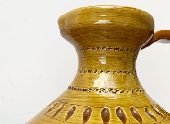 Mid-Century Italian Pottery Carafe Vase by Aldo Londi for Bitossi