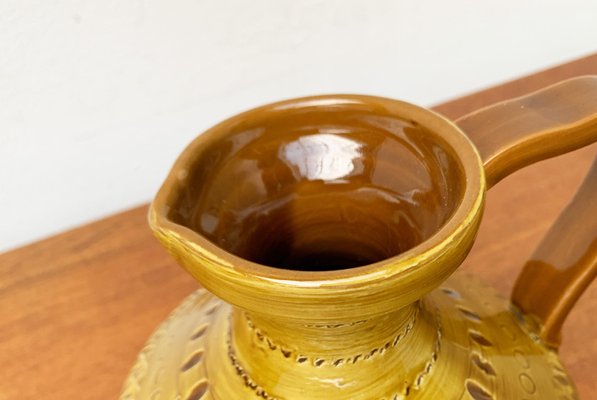 Mid-Century Italian Pottery Carafe Vase by Aldo Londi for Bitossi