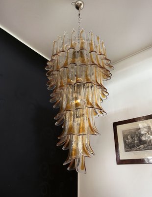 伊90s vintage lump made in Italy ムラーノガラス True Vintage Gino Vistosi Ceiling Lamp Smoked Glass Chrome