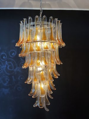 伊90s vintage lump made in Italy ムラーノガラス True Vintage Gino Vistosi Ceiling Lamp Smoked Glass Chrome