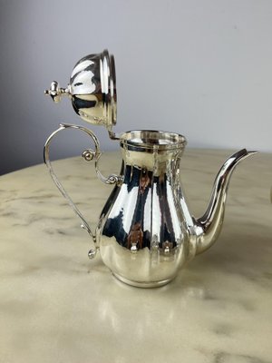 Tea Set in 800 Silver, 1980s, Set of 4 for sale at Pamono