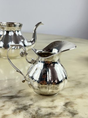 Tea Set in 800 Silver, 1980s, Set of 4 for sale at Pamono