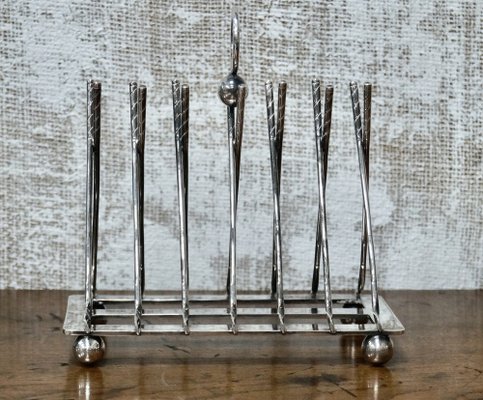 Silver Toast Rack, Victorian Silver for Sale