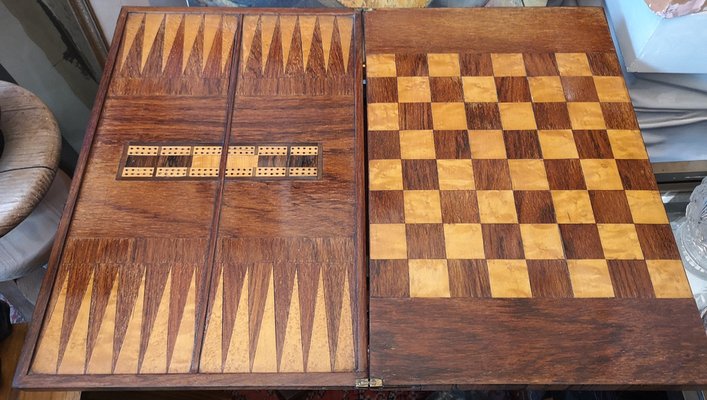 Chess and backgammon table