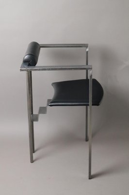 Postmodern Model Trix Chair in Leather and Metal from K.F.