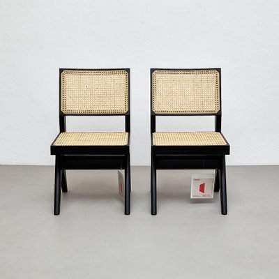 Set of 055 Capitol Complex Chair by Pierre Jeanneret for Cassina