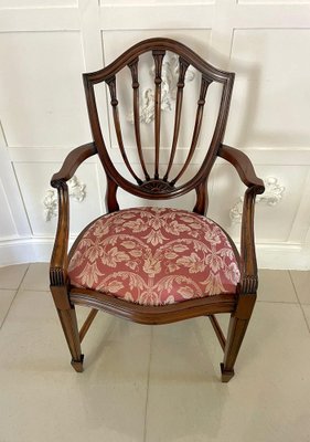 Shield shaped back chair sales