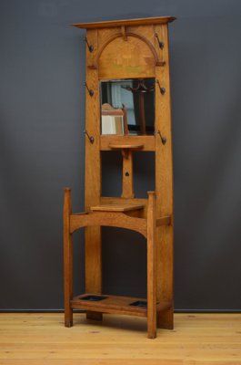 Arts and Crafts Oak Hall Stand 1900 for sale at Pamono