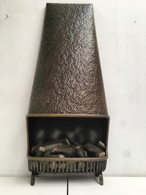 French Steel Brass Faux Fireplace 1960s For Sale At Pamono