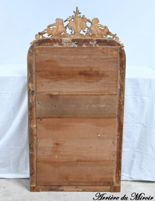 93 x 135 cm Miroir de cheminée ancien, moulure