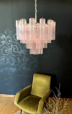 MURANO アンティーク ムラノ ピンク レース ミルクピッチャー Pink Murano Chandelier 'Tubular'. Large size. - Studio Laurin