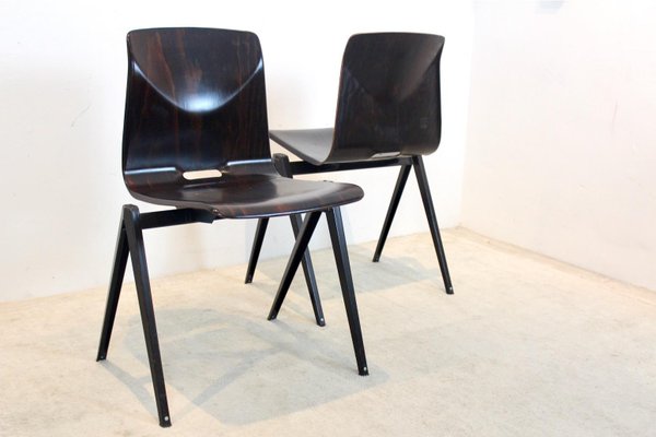 Industrial Stackable S22 Dining Chair in Wenge from Pagholz