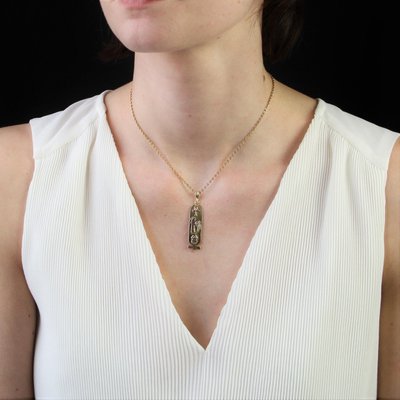 Anubis Egyptian Pendant in Sterling Silver and 14K Gold – Tippy Taste  Jewelry