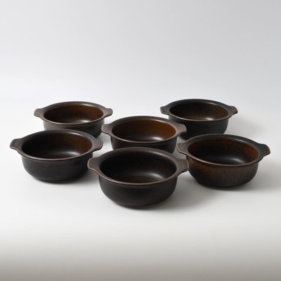 Mid-Century Ruska Bowls by Ulla Procope for Arabia, Set of for