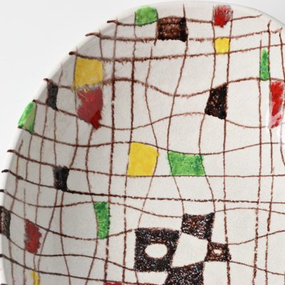 Mid-Century Mondrian Bowl by Aldo Londi for Bitossi, 1960s for