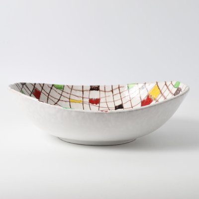 Mid-Century Mondrian Bowl by Aldo Londi for Bitossi, 1960s for