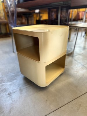 Vintage Square Bedside Table by Anna Castelli for Kartell 1960s