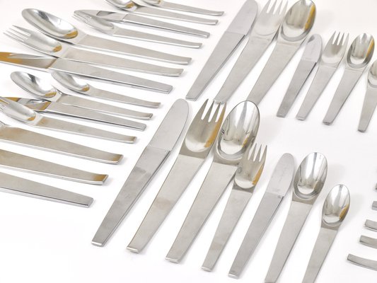 Model 2060 Cutlery Set for 6 attributed to Carl Auböck for Amboss Austria,  1950s, Set of 42
