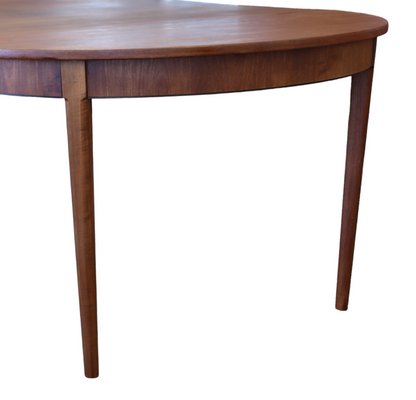Danish Round Dining Table in Teak with Insert Plates 1960s Set of 3