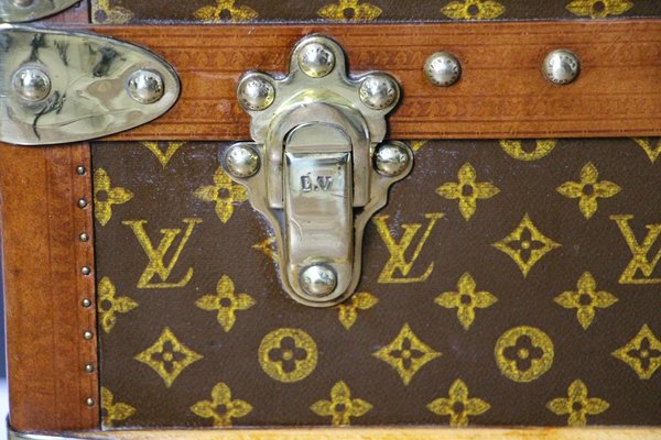 Steamer Trunk with Monogram from Louis Vuitton, 1920 for sale at