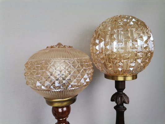 Iridescent glass table lamp deals