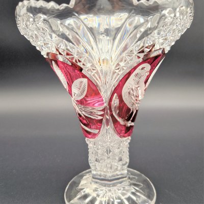 Vintage Kristallvase, 1950er bei Pamono kaufen