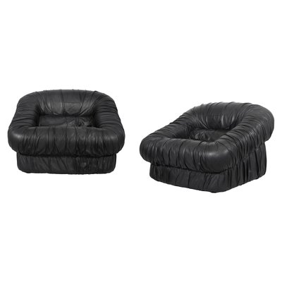 Piumino Lounge Chairs by De Pas D Urbino and Lomazzi for Dall Oca 1970s Set of 2
