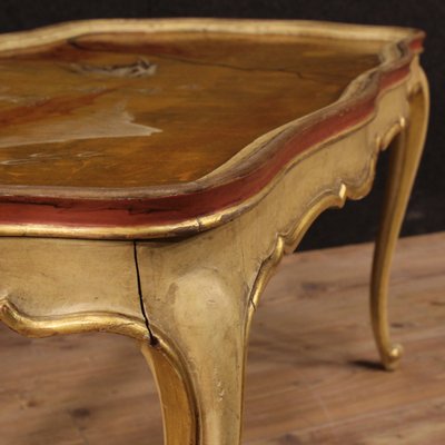 Venetian Lacquered Gilded And Hand Painted Coffee Table 1950s For At Pamono Hand Painted Coffee Table 1950s, Painted Queen Anne Coffee Table