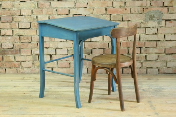 Vintage Wooden School Desk And Chair Set From Baumann 1950s For