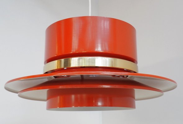 Orange Pendant By Carl Thore For Granhaga Metal Industri 1960s