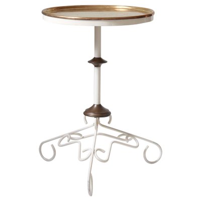 Scandinavian Art Deco Occasional Table in Patinated Brass Iron