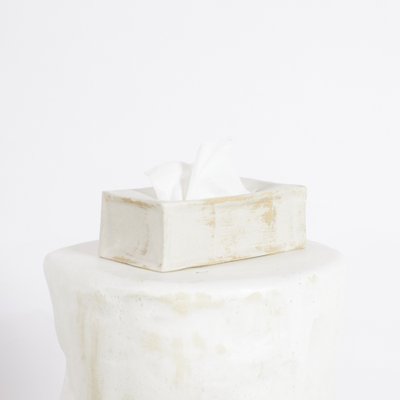 Caja para pañuelos de cerámica en blanco de Project123A en venta en Pamono