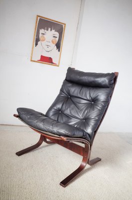 Siesta Lounge Chair with High Backrest by Ingmar Relling for