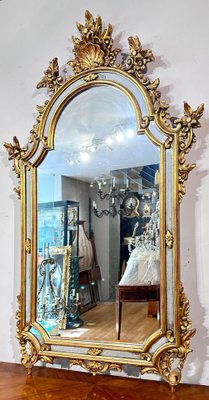 Large Louis Philippe Golden Mirror, Italy, 19th Century for sale at Pamono