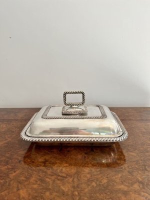 Antique Edwardian Quality Silver-Plated Rectangle Entrée Dish