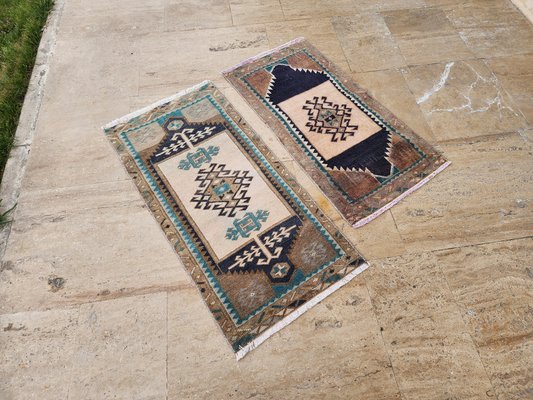 Par de pequeñas alfombras turcas, pequeñas alfombras turcas, alfombras de  baño, alfombra de alfombra de puerta, alfombras Oushak, alfombras tribales, alfombras  pequeñas vintage, alfombras de entrada, alfombras -  España