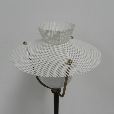 Silver perforated metal floor lamp shop