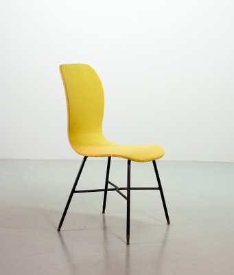 Mid-Century Italian Yellow Side Chair in the style of Augusto