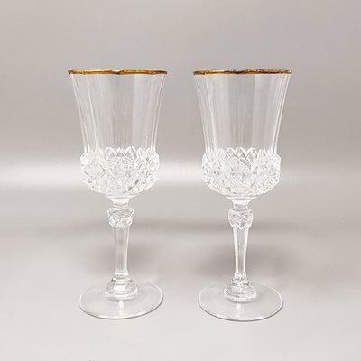 Crystal Decanter with 2 Crystal Glasses from RCR, Italy, 1970s, Set of 3  for sale at Pamono